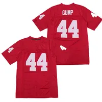 New T Shirts Forrest Gump #44 Tom Hanks Alabama 남자 영화 축구 유니폼 올 스티치 레드 S-3XL 고품질