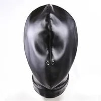 Новая мягкая кожа BDSM Toys Bondage Gear Mask закрытая капюшона, задыхающаяся от фетиш -фэнтезийной секс -рабыни, секс -игрушки для паров319s