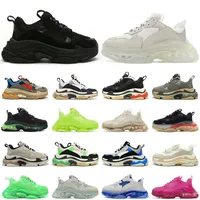 triple s men women casual shoes luxury platform sneakers clear sole Black White Beige Teal Blue Bred Red Pink mens trainers Jogging Walking fashion