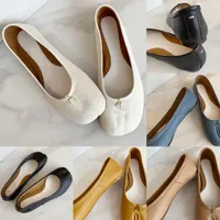 Tabi Leather Balleerina Flats Luxury Design Design Casual Designer Loafers Women Ballef Flat Fashion Осень женская обувь Mujer1