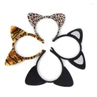 Accesorios para el cabello 1 PC Fashion Women Plush Tiger Leopard Cat Ear Head Band Band Fiesta Fancy Baby Tocado