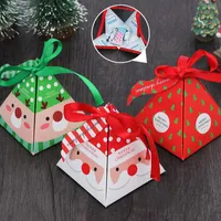 식기 세트 사탕 래핑 종이 상자 매력적인 한국의 창조적 인 예쁜 상자 파티 도구를위한 작은 크리스마스 케이크