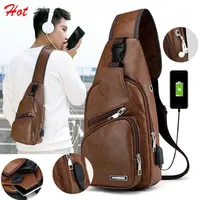 Wallets Fashion Simple Casual Men&#039;s Shoulder Bag Sling Chest Pack USB Charging Sports Crossbody Handbag2323