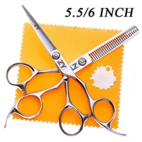 Zy 5 5 6 Black Japan Hair Scissors مقصات مصفف شعر رخيصة الحلاقة ترقق الشعر حلاقة الشعر