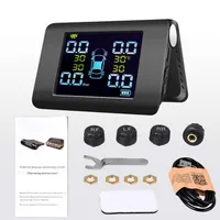 TPMS Solar Power Car Alarm 90 Regulowany monitor System bezpieczeństwa Auto Security Temperatura Ostrzeżenie NEW288M