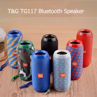 TG Yükseltme Kılıfları TG117 Kablosuz Bluetooth Hoparlör Taşınabilir Eklenti Kart Açık Hava Spor Ses Çift Korna Su geçirmez Hoparlörler 7COLORS1871