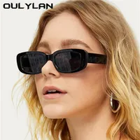 Oulylan 2020 Lunettes de soleil vintage Femmes Personnalité de luxe Small Sun Glasses for Men Retro Black Yellow Eyeglass UV40 Mirror310l