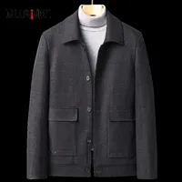 Blazer maschile Blazers Quanbo Men classici giacche di lana invernale casual 2021 Nuovi arrivi di alta qualità a petto singolo Plaid Fashion L220902