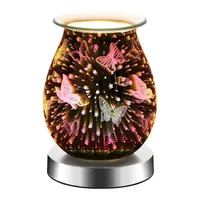 Lâmpadas de fragrância Plugue de queimador de cera elétrica em vela mais quente Óleo de vidro para velas perfumadas Night Light 3D Decorative282n