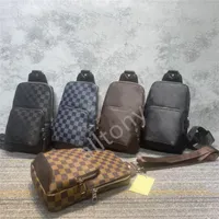 Erkekler çanta çapraz gövde omuz çantaları satchels messenger çantaları siyah ızgara tasarımcı çanta cep telefonu depolama erkek göğüs çantası adam çanta sırt çantası