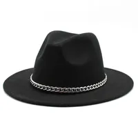 Büyük boy 59-61cm Fedoras Şapkalar Kadınlar için Kış Moda Resmi Düğün Dekorasyon Caz Şapkaları Erkek Panama Kilise Şapkası Chapeau Femme