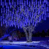 Sznurki 30 cm 50 cm świąteczny meteor prysznic deszczowy LED String Light 8 Drop Raindrop Snow Falling Wodoodporne kaskadowe drzewo