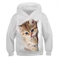 Men&#039;s Hoodies 2022 Children Cute Cat 3D Printed Boys Girls Sweatshirts Hoodie Kids Fashion Pullovers Clothes Tops 4T-14T Baby Sweaters
