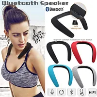 Neck Bluetooth Lautsprecher Wireless MP3 Player Wearable Subwoofer Earphone Magic Fashion Sport Lautsprecher Headset DJ Volume244L196o