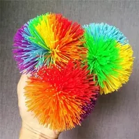 Stringy Balls Decompression Toy Sweeze Ball Fidget Rainbow Silikon Zıplayan Top Çocuklar Yetişkinler Hediyeler 903