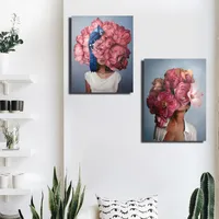 그림 40x60cm 페인트 추상 현대 꽃 여성 DIY 유화 번호 캔버스 가정 장식 그림 그림 선물 선물 rrd6234