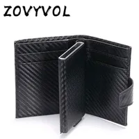 Zovyvol Short Smart Male Wallet Bag Leather Rfid Mens Trifold Card Small Coin Pocket S 211223156E