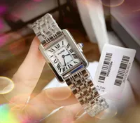 Mulheres de qualidade f￡brica Small Quartz Rel￳gios 31mm Completo de a￧o inoxid￡vel fino Roman Dial Roman Watch Two Sticiches Classic Wristwatches Reloj de Lujo
