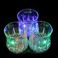 Multicolor LED Glowing Glass Cup Rainbow Flashing Light Flash Light Up Cups Bars Night Club Party Bar Wedding Festival 20220903 D3