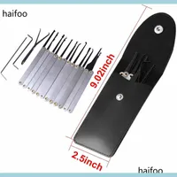 Other Hand Tools 17Piece Lock Pick Set Professional Hand Tools Padlock Picking Kit With 2 Transparent Training Locks Loc Homeindustry Dhg40