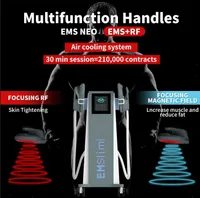 Nouveau Emslim Nova Slimnming 4 poign￩es avec coussin RF Hi-EMT Corps Shape EMS Sculpt Build Muscles Stimulateur ￩lectromagn￩tique Perte de poids Machine de beaut￩