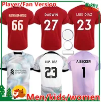 22 23 Ред -белые футбольные майки 2022 2023 Мужские детские наборы женские футбольные рубашки