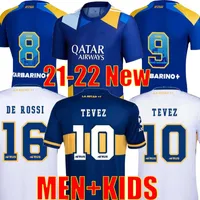 Jerseys de football 21 22 Version du joueur Jersey Boca Juniors Carlitos Maradona Tevez de Rossi 2021 Troisième maison à l'extérieur 3e 4e fans de Thaïlande F
