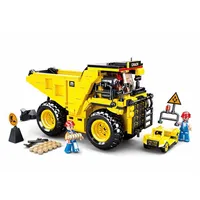 슬루반 엔지니어링 광산 트럭 모델 기계 빌딩 블록 벽돌 생성자 세트 어린이를위한 클래식 어린이 장난감 선물 186U
