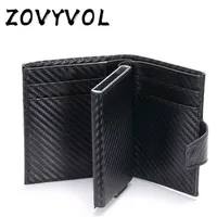 Zovyvol Short Smart Male Wallet Bag Leather Rfid Mens Trifold Card Small Coin Pocket S 211223280Z