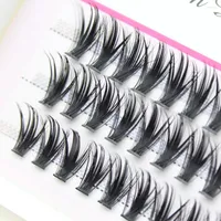False Eyelashes 0.07mm Thick 30D Black Real Mink Leather Strip High Quality 60 Sections 3D Professional Makeup Personal Cluster Eyelash