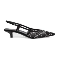 Bayan Tasarımcı Sandalet Slingback Ayakkabıları Hollow Şeffaf Terlik Kristalleri ile Sandal Toka Kapatma Stilettos Moda Terlik Düşük Toplu 3,5 cm