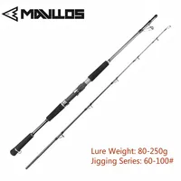 Mavllos Lure Peso 80-250g Rod de pesca de empolgamento 1 68m 1 8m 15-35lb Superhard Saltwater Fishing de pesca de carbono Rod272g