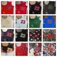 Koszykówka uczelni nosza retro mitchellness prawdziwe gęste koszulki haftowe #23 1 Rose Jersey 95-96 97-98 MANS Women Kids S-xxl