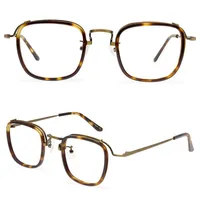 Brand Men Eyeglasses Marco de miop￭a Marco de gafas Mens Optical Gafas Women Vintage Square Spectacle Frames para lente de receta W3073