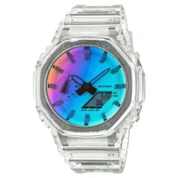 2100 Watch Sports Quartz Digital's Watch's Watch de haute qualit￩ Double affichage Time World Time 8 Color Collection Oak Iced Out Watch