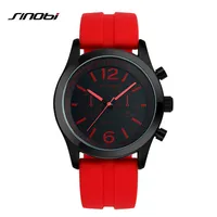 Sinobi Sports Women Wrist Watches Casula Geneva Quartz Watch Soft Silicone Strap Fashion Color Remiced Reloj Mujer295Q