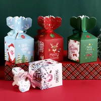 Enrole de presente Christmas Candy Box Banketing Party Favor Box Caixas Caixas de Presente Caixas de Decoração de Christmas Cartoon Xmas Apple Packing Paper Boxes DBC VT1143