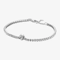100% Chain 925 Sterling Silver Prata fofa T￪nis Bracelet Pavor de zirc￴nia c￺bica Moda feminina Acess￳rios de j￳ias de noivado de casamento168u