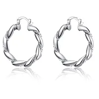 Charm klä upp tjej silver smycken hoop örhänge europeisk stil kreativ ed rep runda för kvinnor utsökta git present1281c