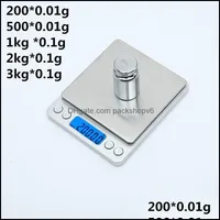 Scales 200 500X0.01G 1Kg 2Kg 3Kgx0.1G Portable Digital Jewelry Precision Pocket Scale Weighing Scales Mini Lcd Electronic Packshopv6 Dh7Yk