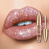Lip Gloss 18 Cores Diamond Shimmer Glitter Lipg Lipg Lipg Matte a Liquid Lipstick Color de pérolas à prova d'água