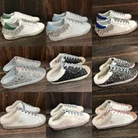 Italien Marke Golden Sneaker Women Casual Schuhe Spuer-Star Sabot Diamond Designer Schuhe PECING Klassische weiße do alte Dirty Superstar Pantoffeln