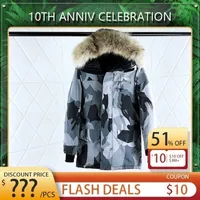 Kış adamları aşağı ceketler tasarımcı lüks marka klasik erkek kadın moda kanada desen