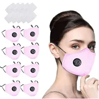 8Pc Reusable Face Mask With 16Pcs Filters Cotton Breathable Masks For Germ Protection For Adults Face Maks Bandana193M