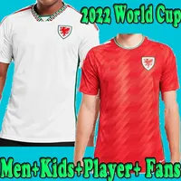 2022 Wales Soccer Jerseys Player Fans Versie Bale Wilson Allen Ramsey 22 23 Nationaal Team Rodon Vokes Home Football Shirt 2023 Men Kids Kit Uniformen Johnson James