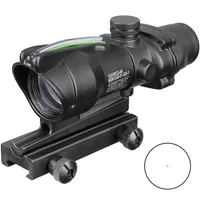 Trijicon Hunting Scope ACOG 1x32 Tactical Red Dot Sight Real Green Fiber Optic Riflescope avec Picatinny Rail2319