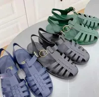 classic Men Shoes Black Green Flat Sandal Mens Flat Bottom Slides Classics Designers Shoe New Style Summer Gladiator Wearproof Sandals Size 36-45