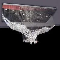 Nuevo diseño de águilas Lucinier de lámpara de lámpara de cristal de lujo Luces LED LED LECHAL LAMPRA L100 W50 H80CM 110V-220V273Z