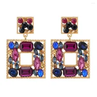 Pendientes de colgaci￳n Ztech Big Square Drop for Women Accesorios de lujo Dise￱ador Bijoux Declaraci￳n Joyer￭a 11 Color de alta calidad Al por mayor