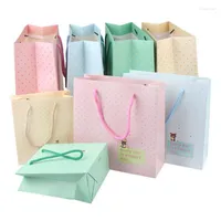 Wrap regalo 20pcs 14 7 15,5 cm Design Polka Dot Paper Paper Bag Festival con borse per feste di compleanno di nozze